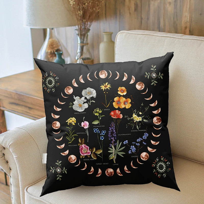 Throw Cushion Covers - Dark Wildflower Collection