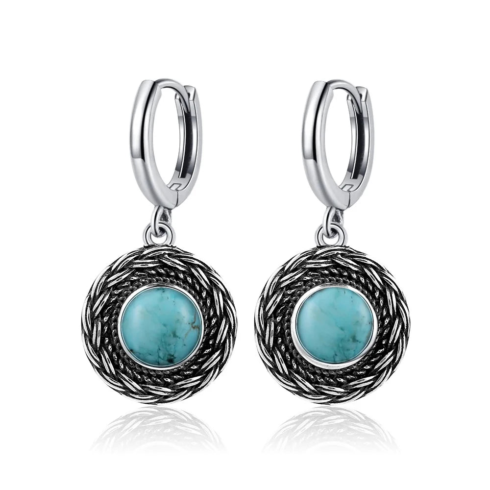 925 Sterling Silver Drop Earrings - Crystal Collection - non-plated