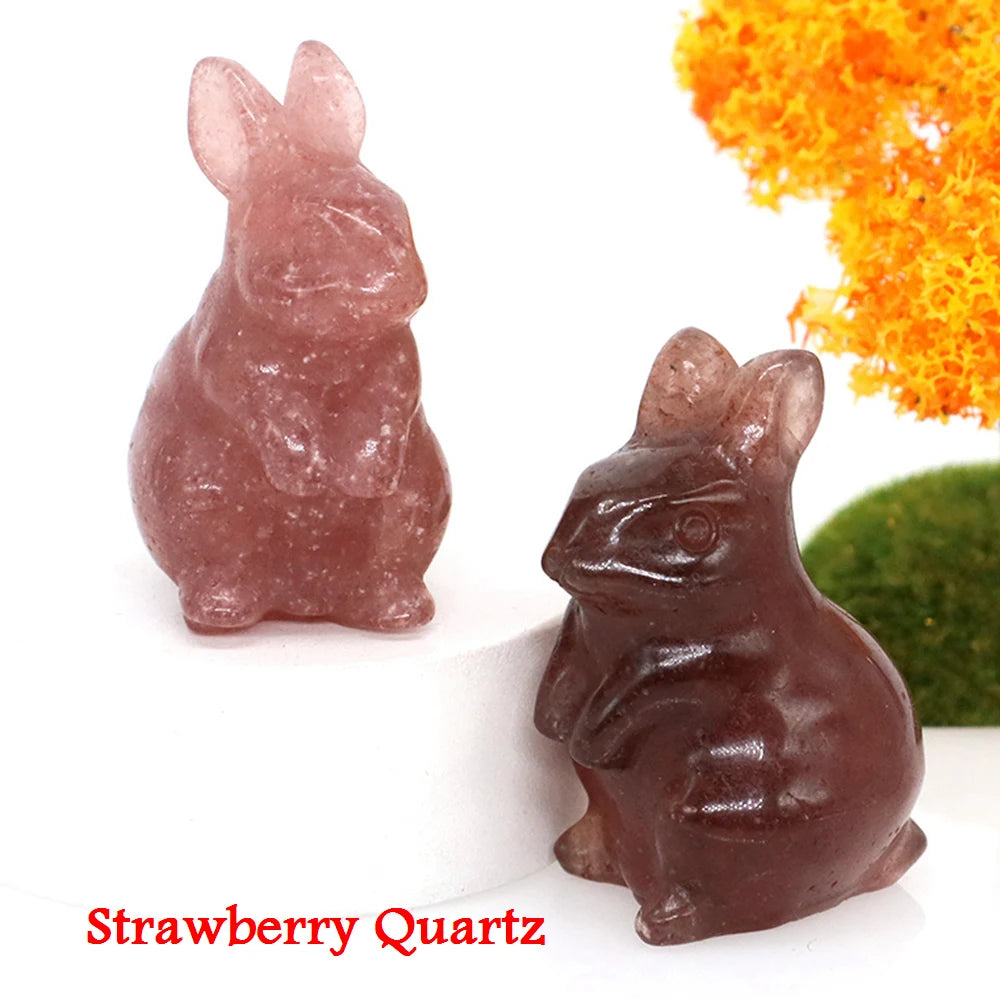Mini Crystal Bunny Carvings