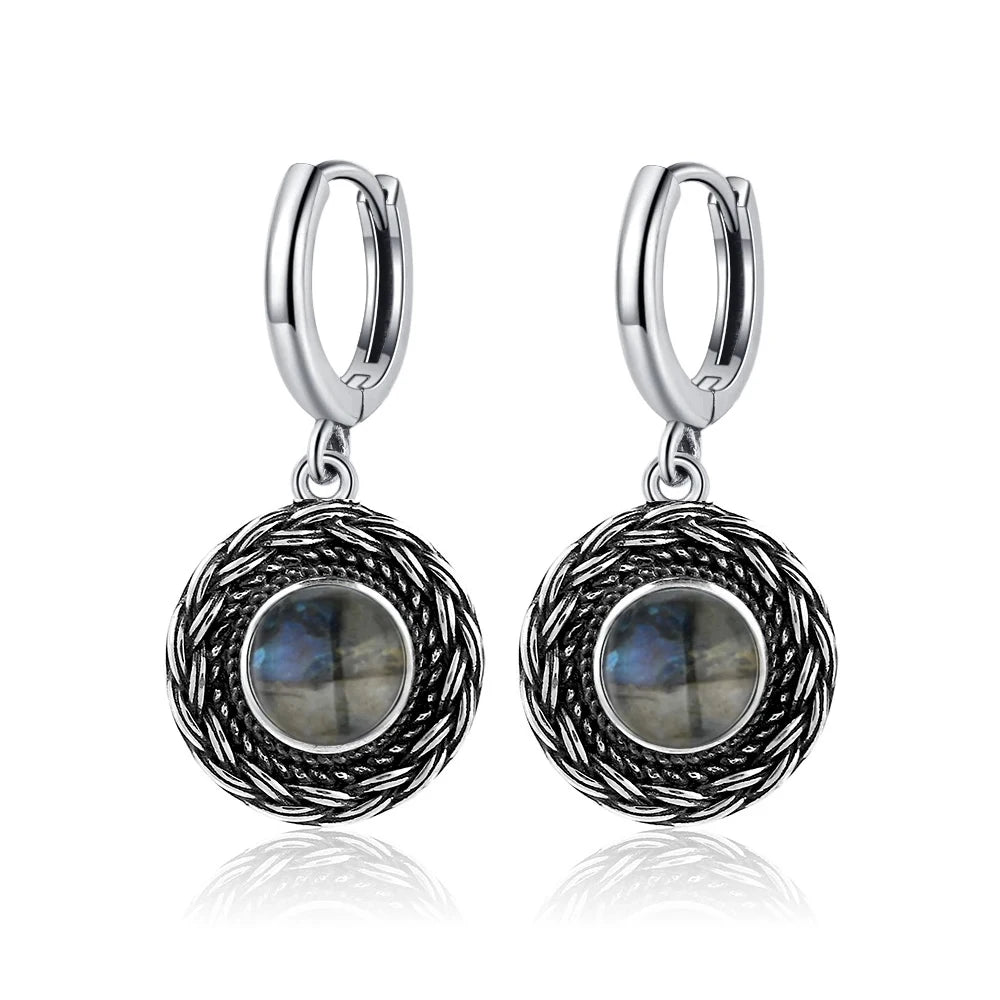 925 Sterling Silver Drop Earrings - Crystal Collection - non-plated