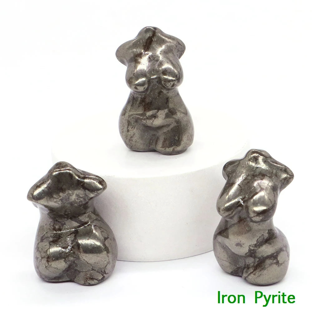 Mini Curvy Crystal Goddess Body Carvings