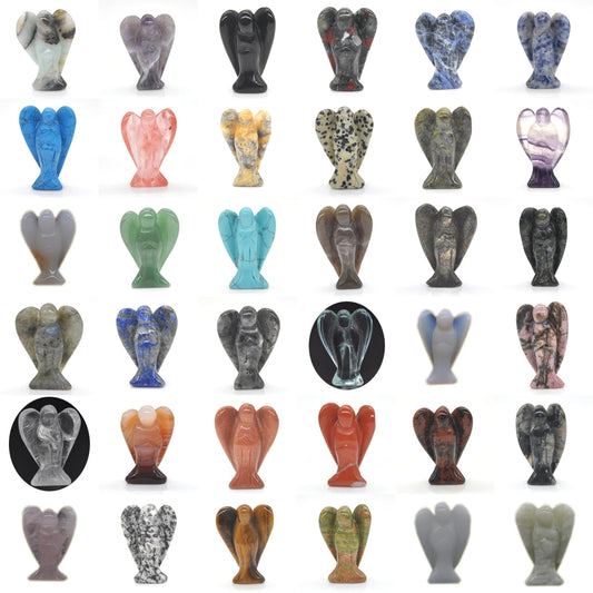 Mini Guardian Angel Crystal Carvings