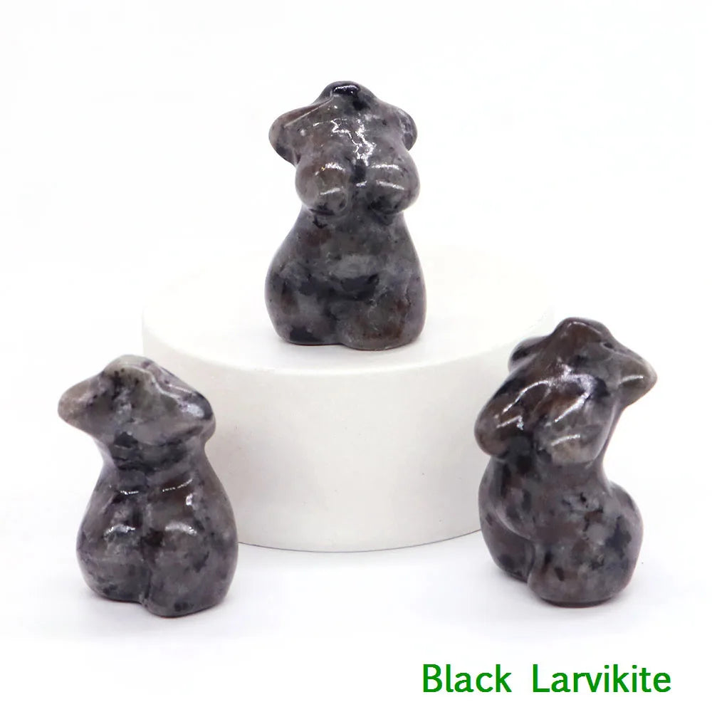 Mini Curvy Crystal Goddess Body Carvings