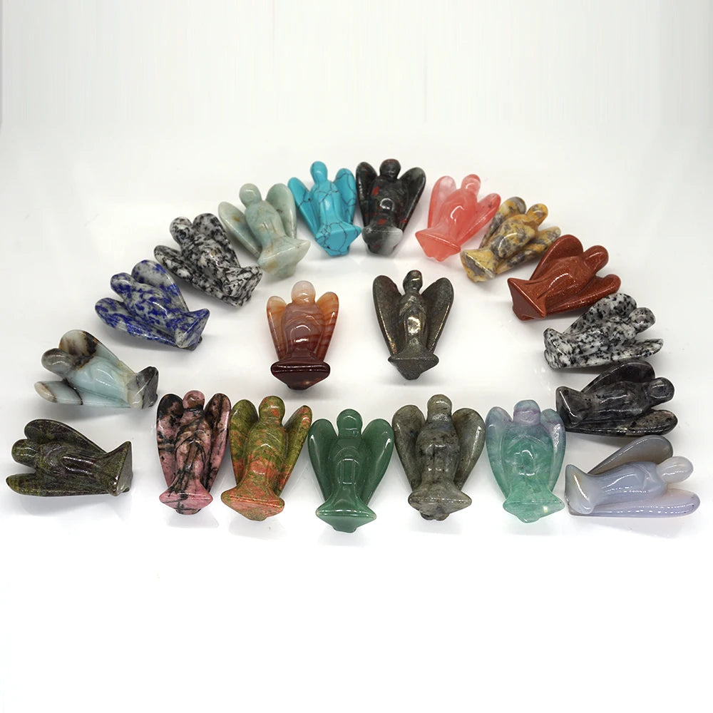 Mini Guardian Angel Crystal Carvings