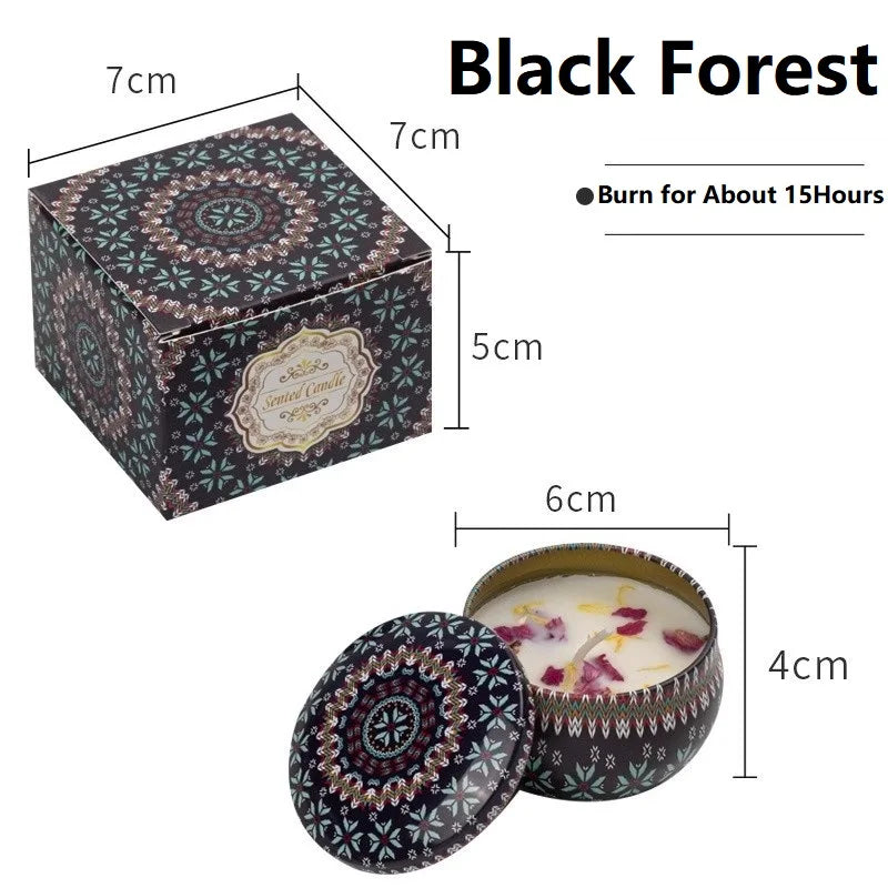 Scented Dried Floral Candle Jars  -1/4PCS