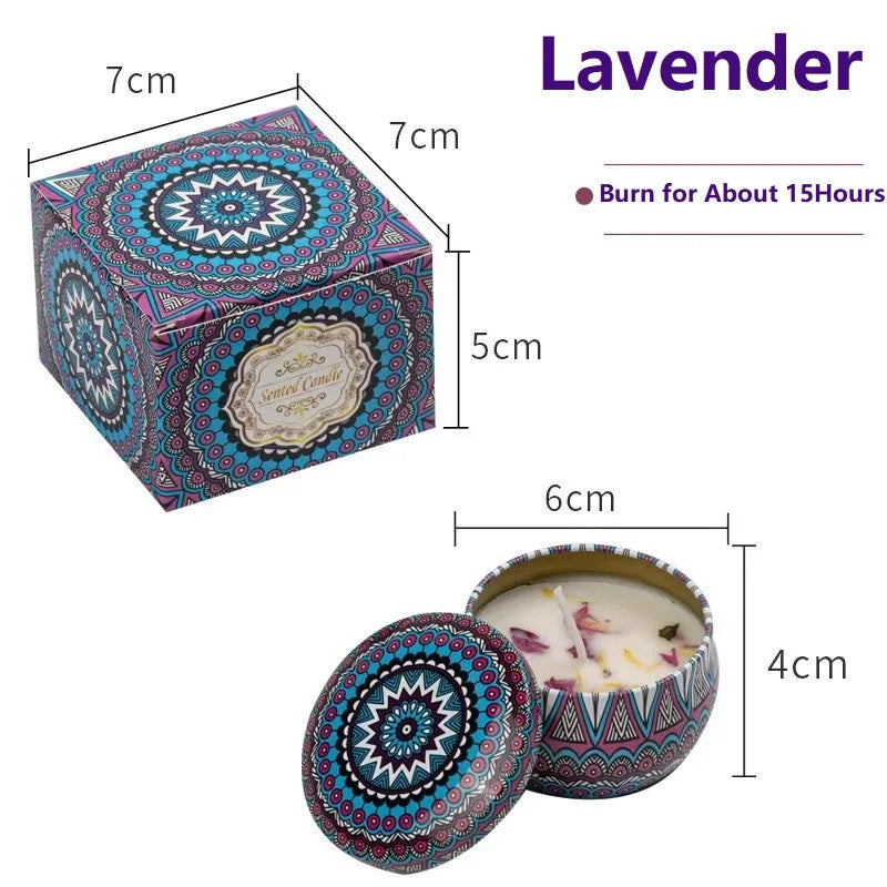Scented Dried Floral Candle Jars  -1/4PCS