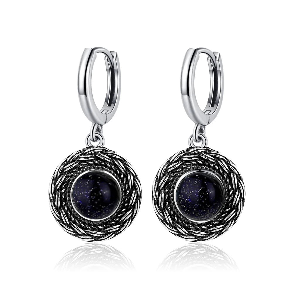 925 Sterling Silver Drop Earrings - Crystal Collection - non-plated