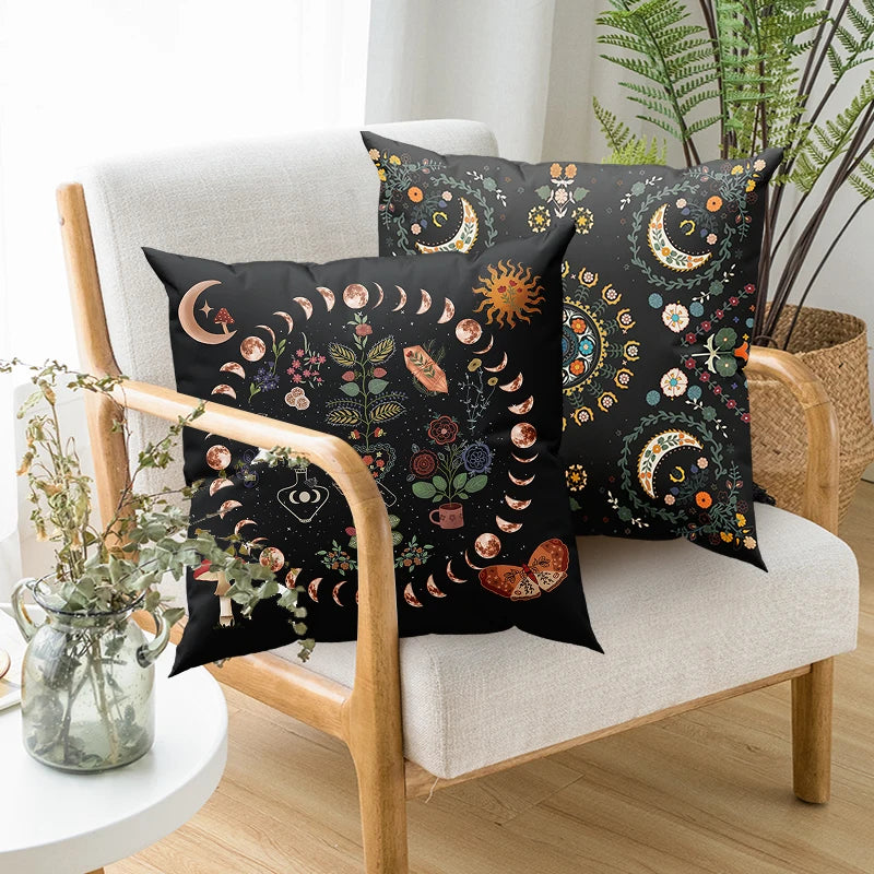 Throw Cushion Covers - Dark Wildflower Collection