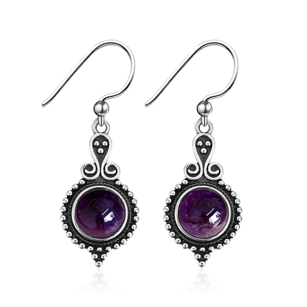 925 Sterling Silver Drop Earrings - Crystal Collection - non-plated