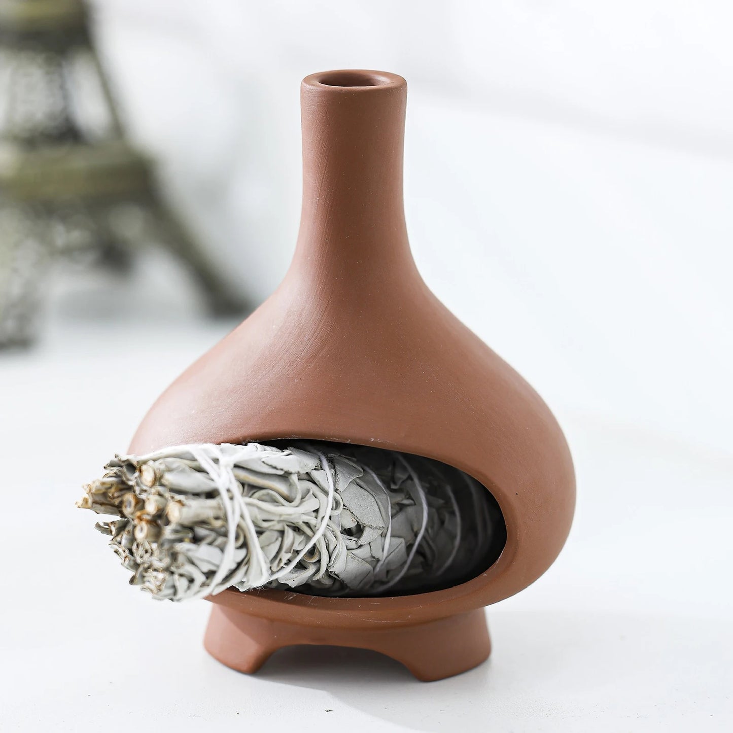 Ceramic Smudge Chimney Bowl - Maiden Style  *Reminder in Description*