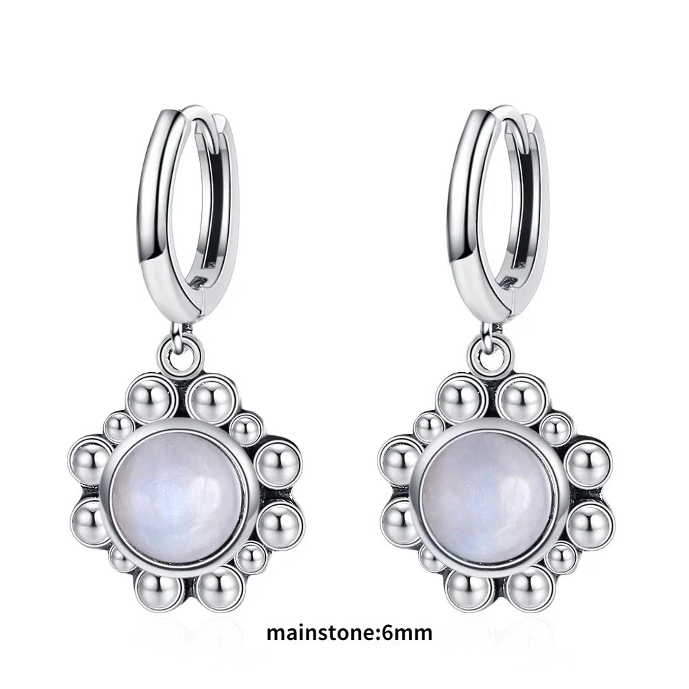 925 Sterling Silver Drop Earrings - Crystal Collection - non-plated