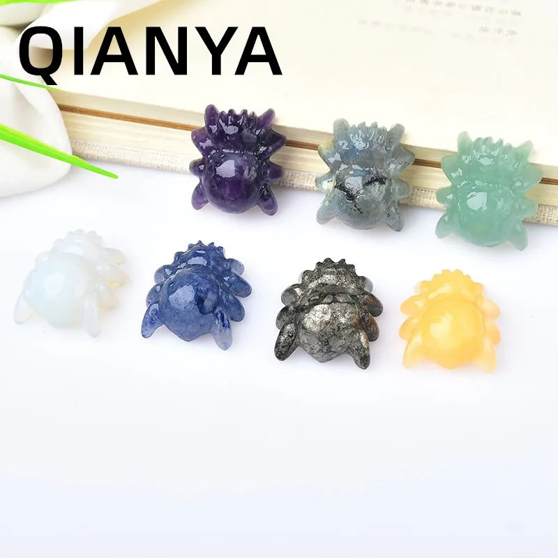 Mini Jumping Spider Crystal Carvings