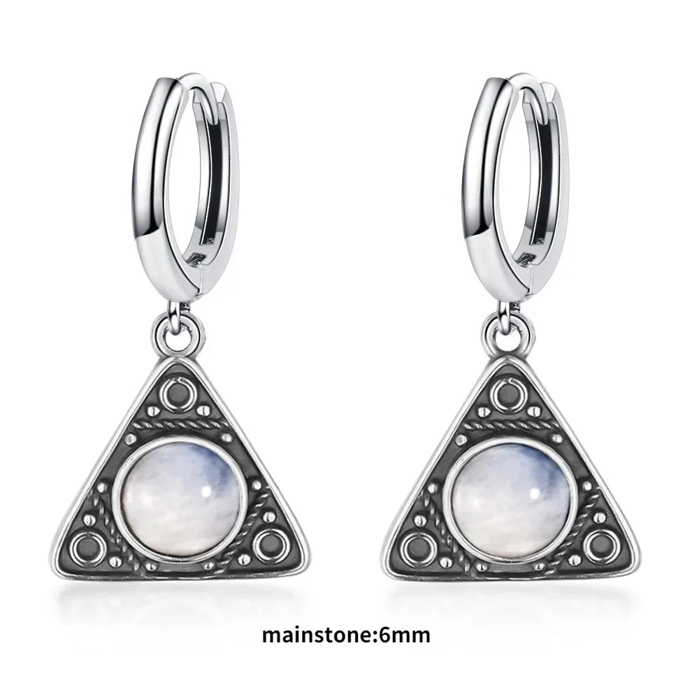 925 Sterling Silver Drop Earrings - Crystal Collection - non-plated