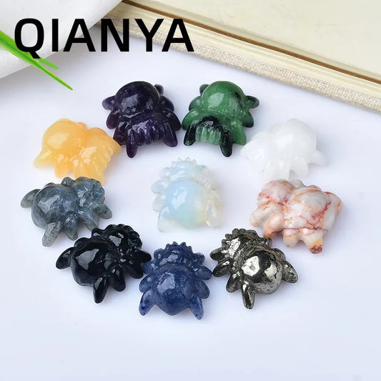 Mini Jumping Spider Crystal Carvings