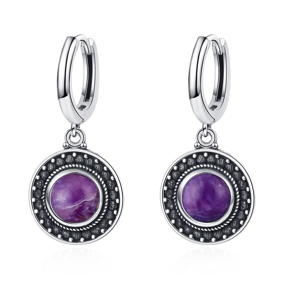 925 Sterling Silver Drop Earrings - Crystal Collection - non-plated