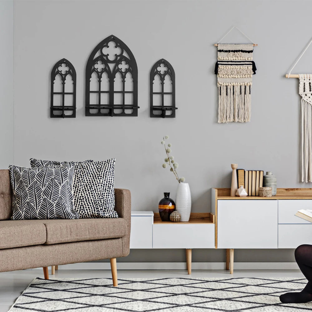 Gothic Crystal Display Shelves -3Pcs