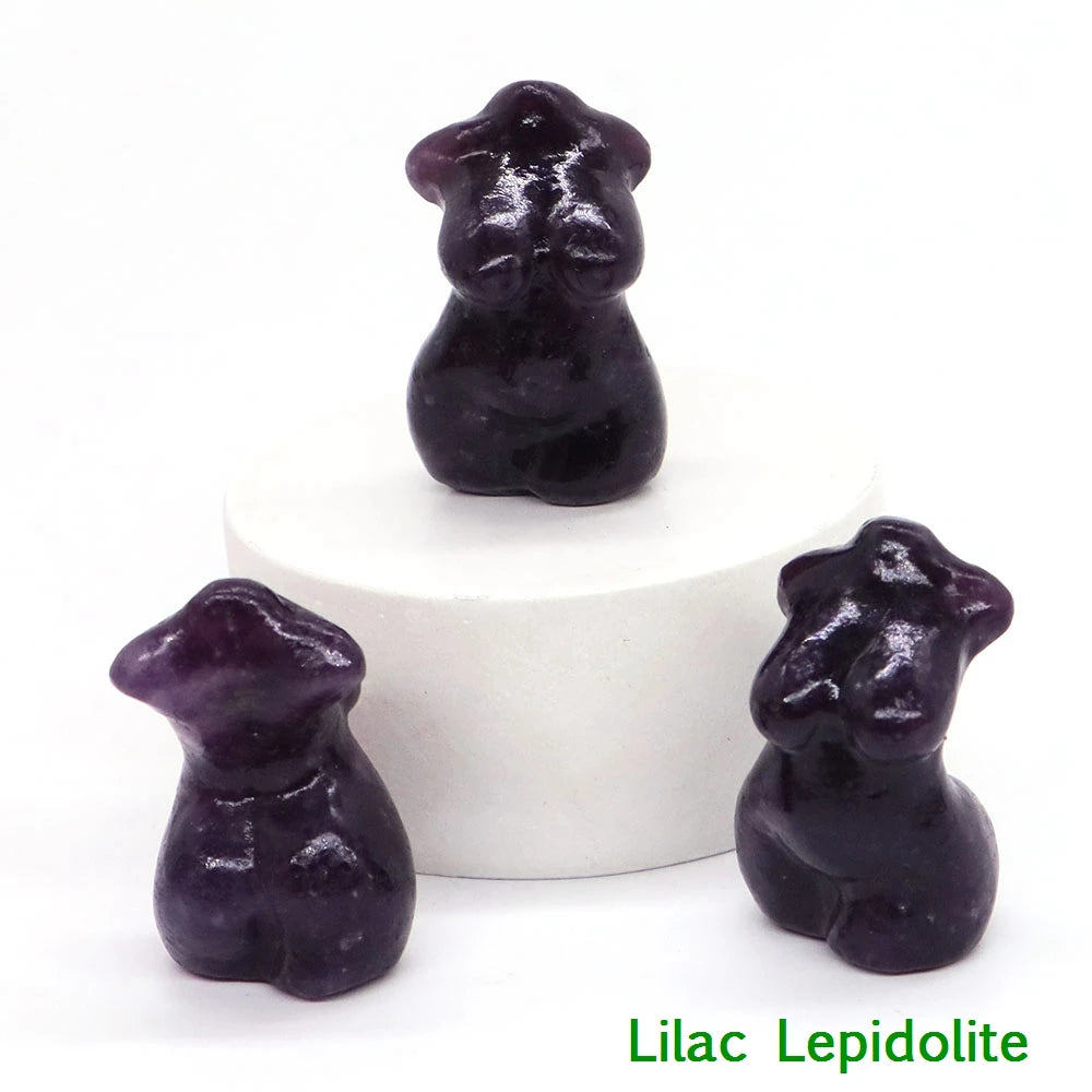 Mini Curvy Crystal Goddess Body Carvings