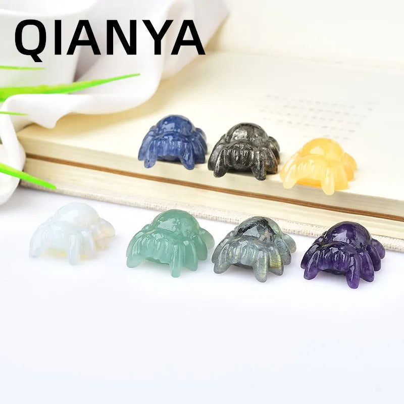 Mini Jumping Spider Crystal Carvings