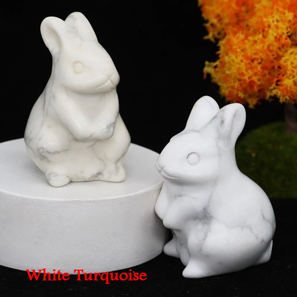 Mini Crystal Bunny Carvings