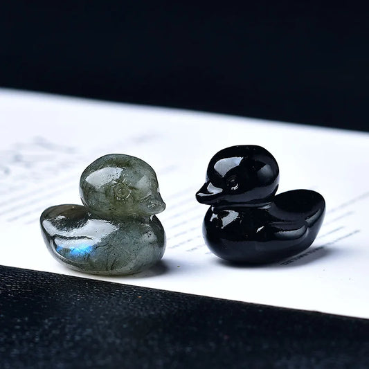 Mini Duckling Crystal Carving