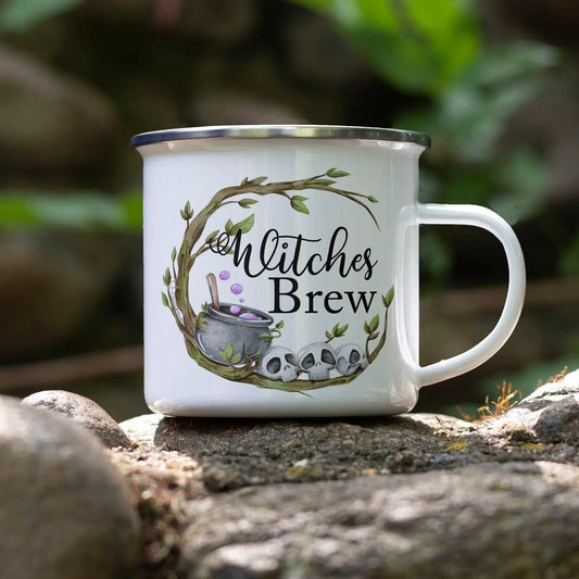 Whimsy Witches Brew Enamel Mug - 12oz