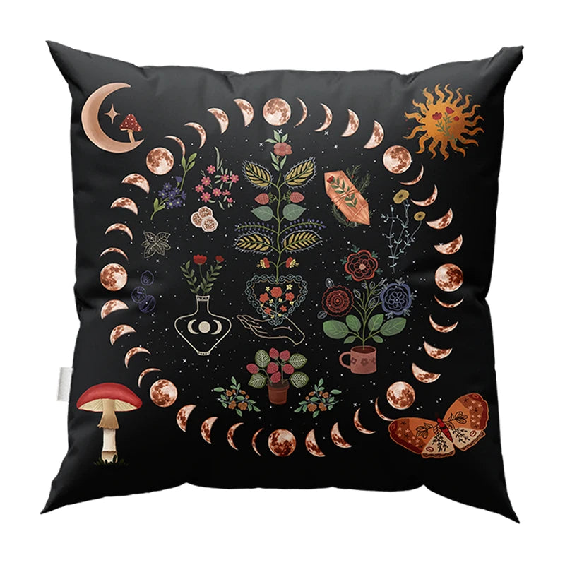 Throw Cushion Covers - Dark Wildflower Collection