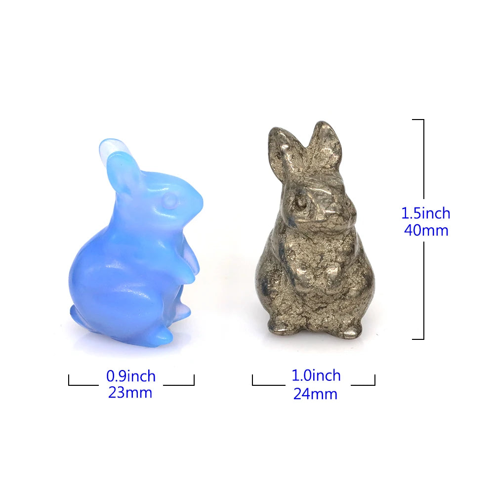 Mini Crystal Bunny Carvings