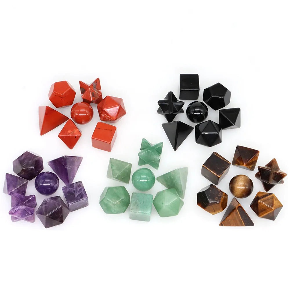 7 Piece Sacred Geometry Crystal Carving Sets