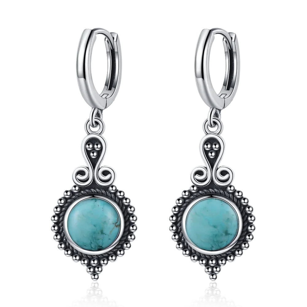 925 Sterling Silver Drop Earrings - Crystal Collection - non-plated