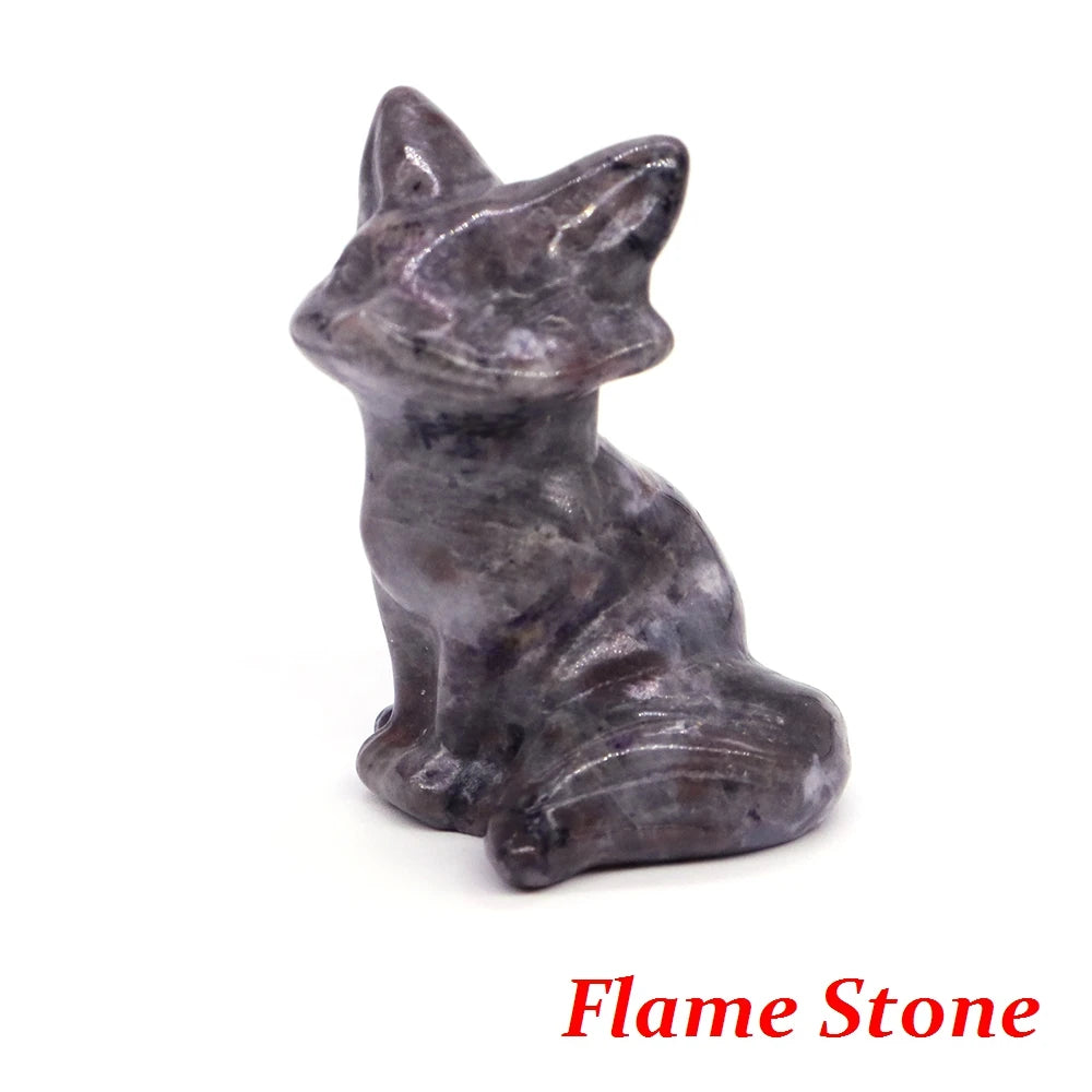 Mini Crystal Fox Carvings