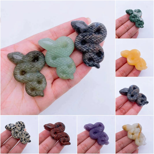 Mini Crystal Snake Carvings