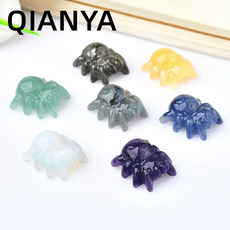 Mini Jumping Spider Crystal Carvings