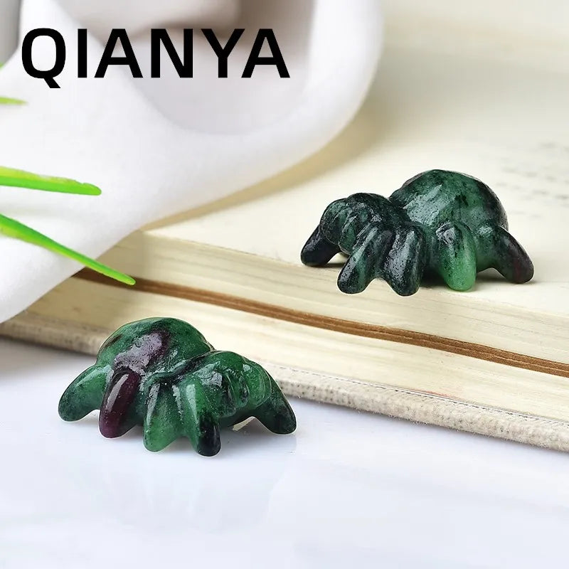 Mini Jumping Spider Crystal Carvings