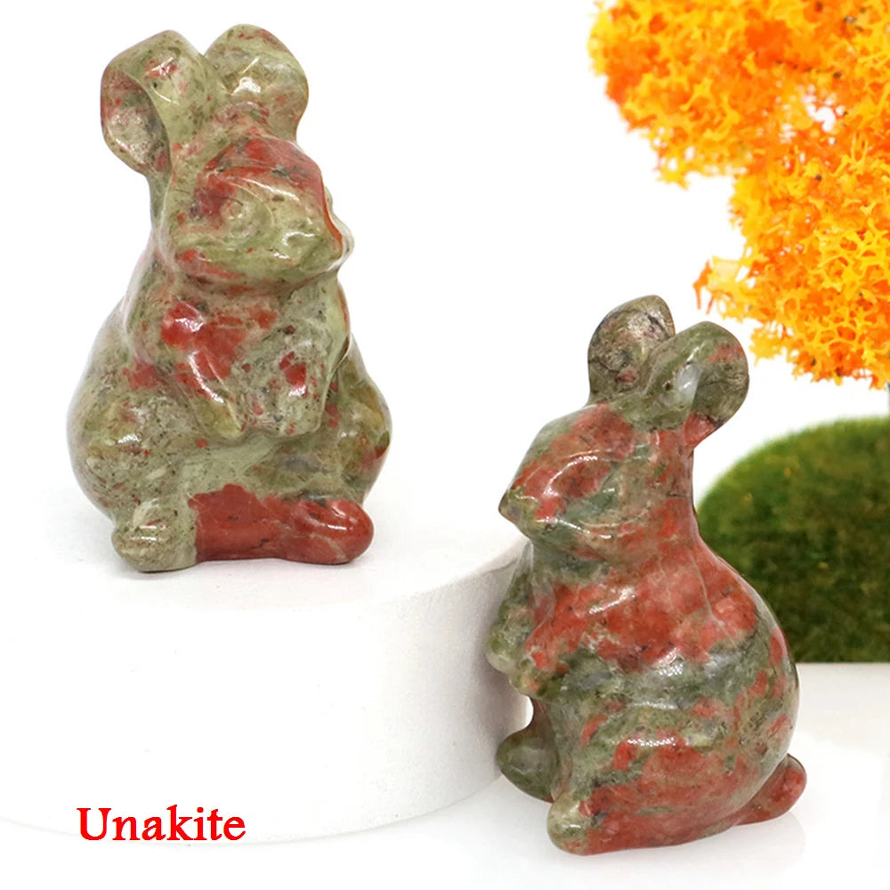 Mini Crystal Bunny Carvings