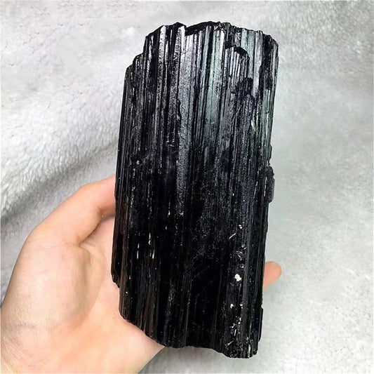 Raw Black Tourmaline Crystal Specimen