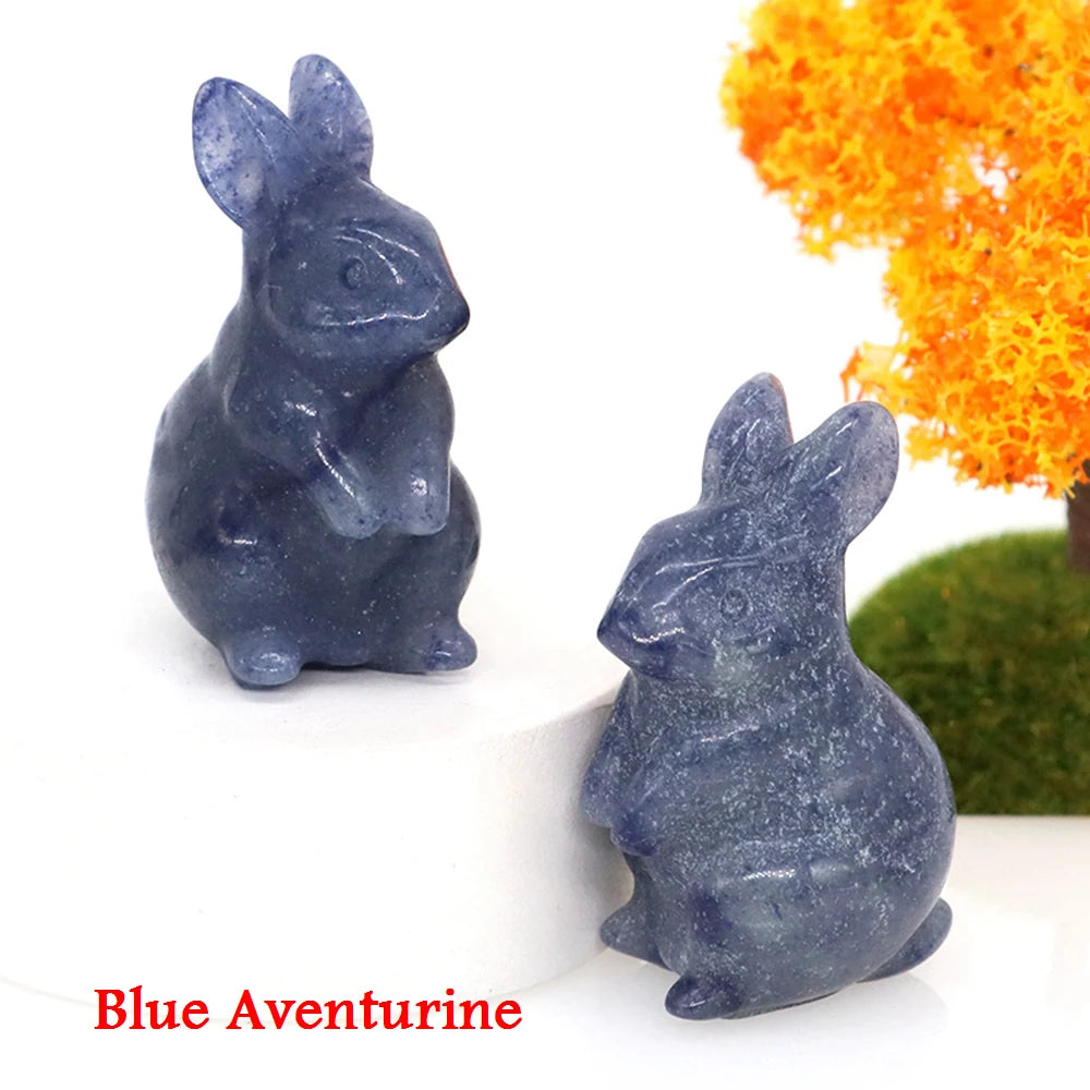 Mini Crystal Bunny Carvings
