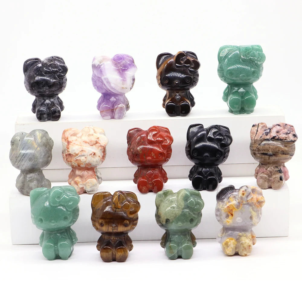Mini Hello Kitty Crystal Carvings