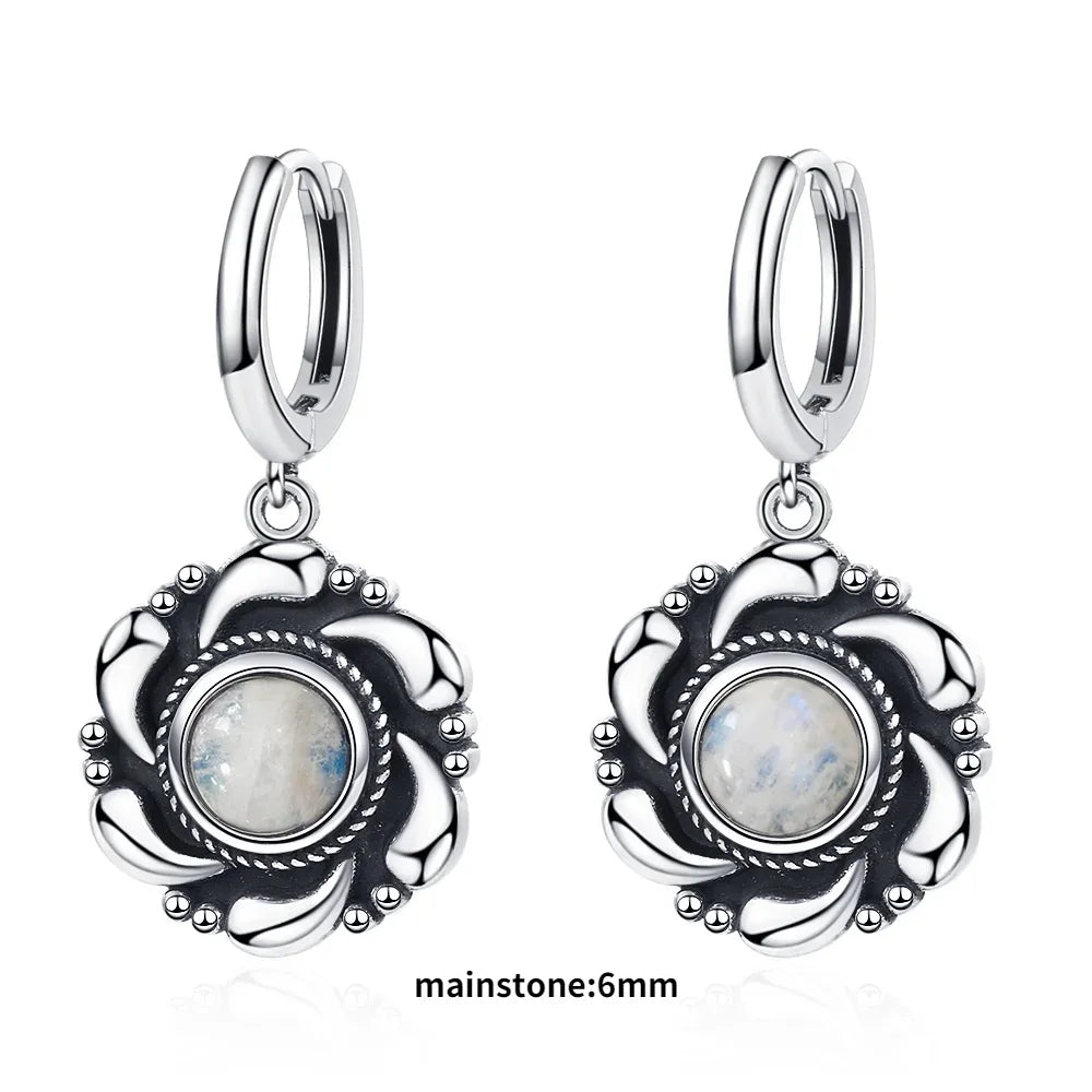925 Sterling Silver Drop Earrings - Crystal Collection - non-plated