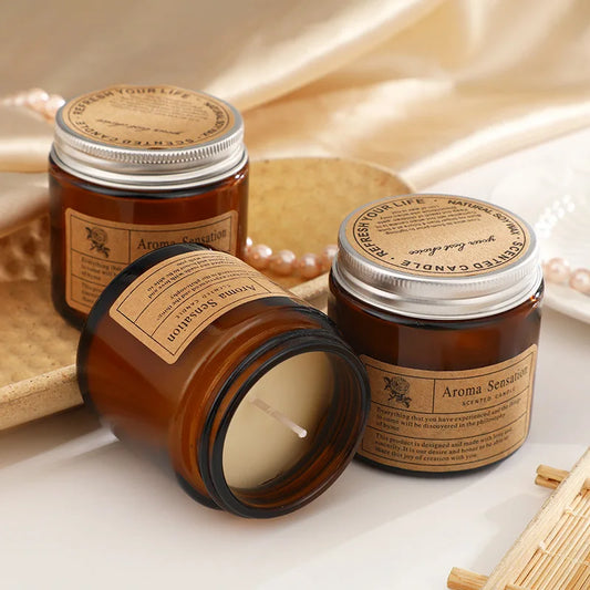 Homemade Soy Scented Candle Jar