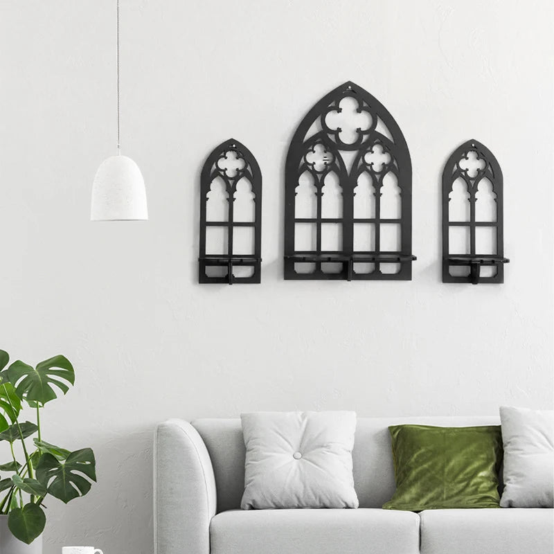 Gothic Crystal Display Shelves -3Pcs
