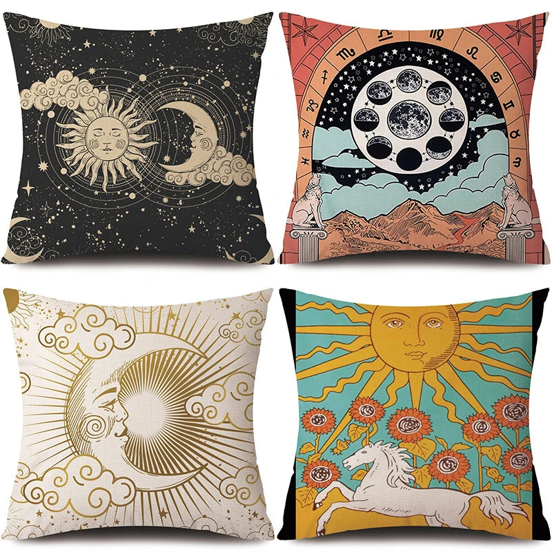 Throw Cushion Covers - Moon Tarot Collection
