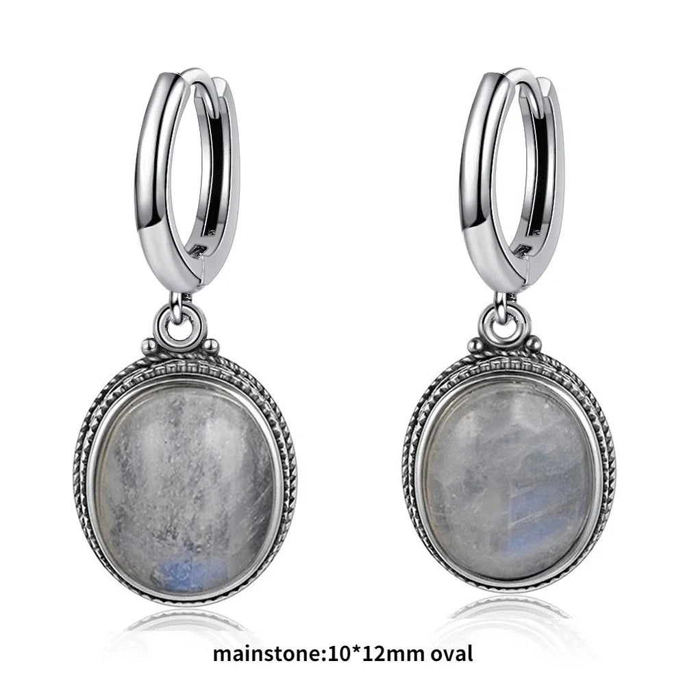 925 Sterling Silver Drop Earrings - Crystal Collection - non-plated