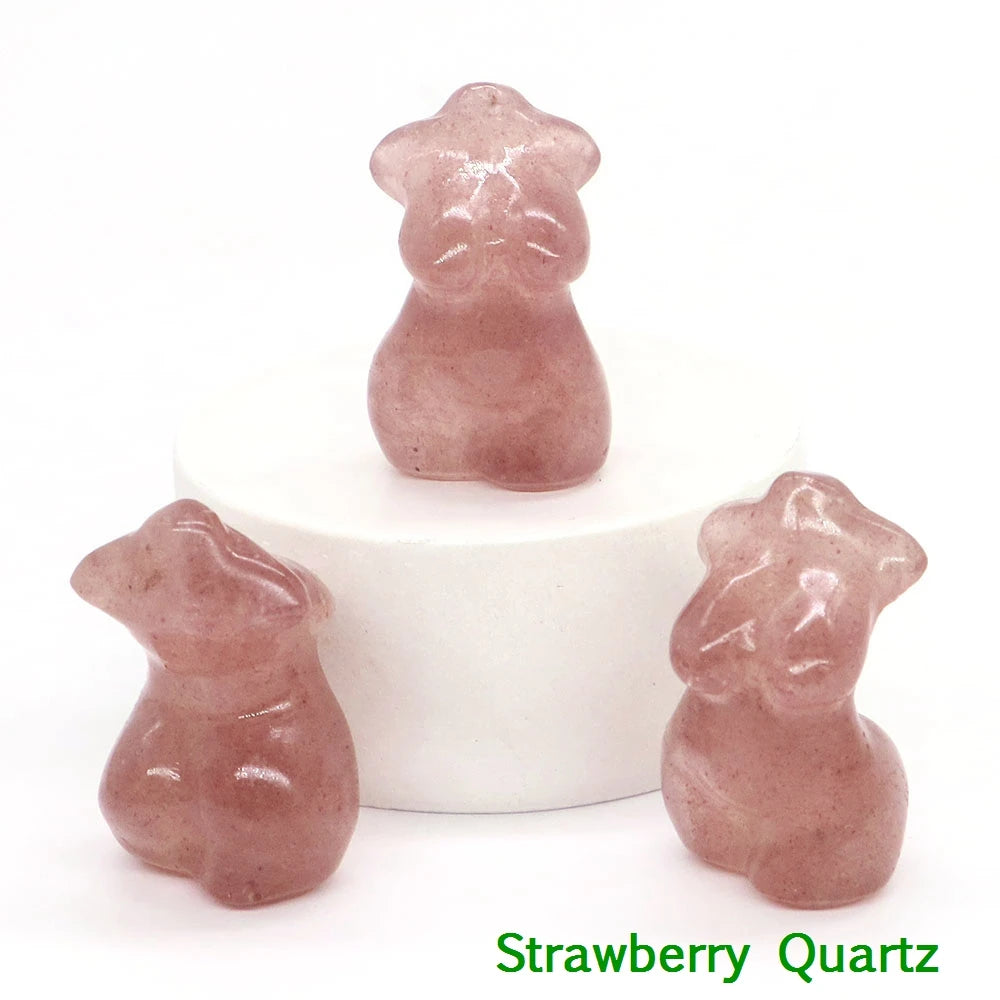 Mini Curvy Crystal Goddess Body Carvings