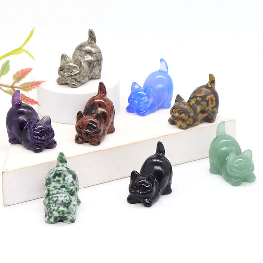 Mini Playful Kitty Carving