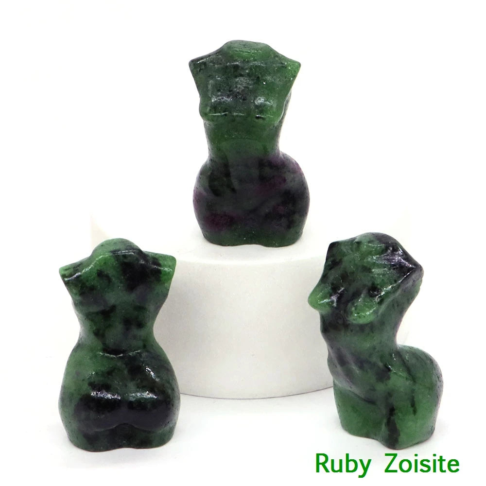 Mini Crystal Goddess Body Carvings
