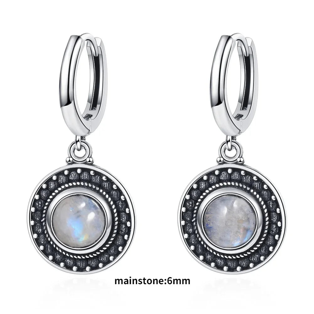 925 Sterling Silver Drop Earrings - Crystal Collection - non-plated