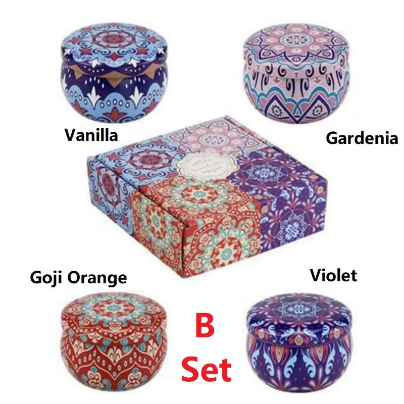 Scented Dried Floral Candle Jars  -1/4PCS