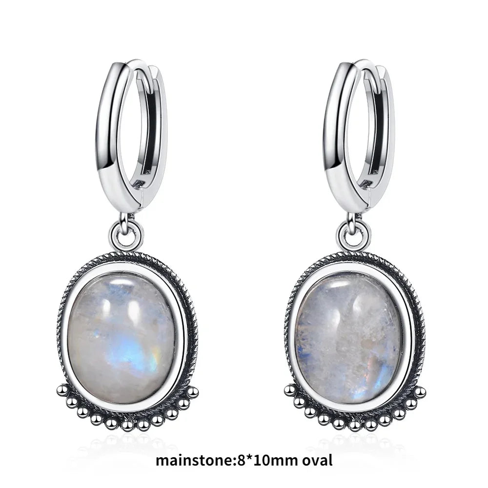 925 Sterling Silver Drop Earrings - Crystal Collection - non-plated