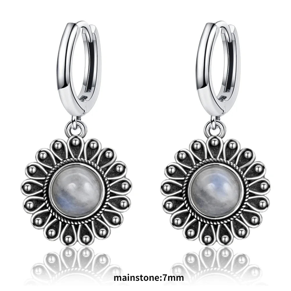 925 Sterling Silver Drop Earrings - Crystal Collection - non-plated