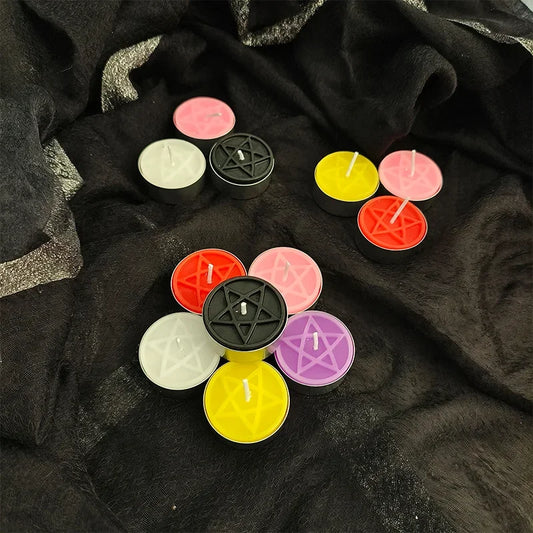 Pentagram Beeswax Tealight Candle